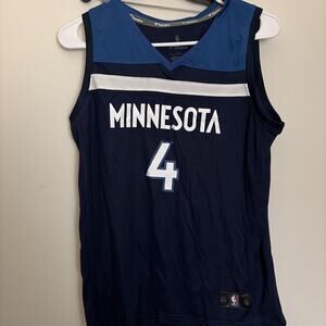 Fanatics Jersey Blue Size Large Minnesota # 4 NBA
